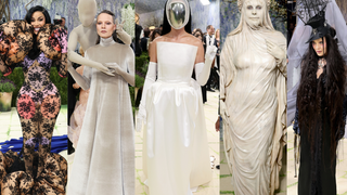 Os famosos podem tudo? De estátua viva a rosto tampado e 'obsessor' nas costas: os 16 looks mais SURREAIS do Met Gala 2026