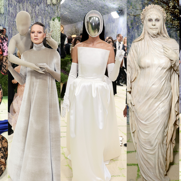 Os famosos podem tudo? De estátua viva a rosto tampado e 'obsessor' nas costas: os 16 looks mais SURREAIS do Met Gala 2026