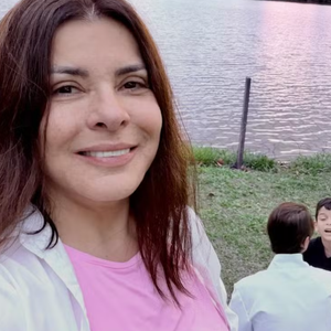 Mara Maravilha na companhia do marido e do filho Miguel Benjamim, de 6 anos