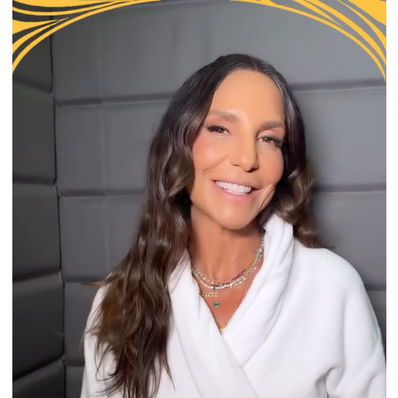Ivete Sangalo também mostrou os bastidores do Estação Verão Show, em Praia Grande, no litoral de São Paulo, onde se apresentou