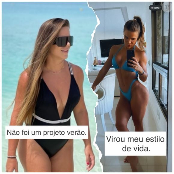 "Adotei uma dieta simples, baseada em comida de verdade, sem invenções, e comecei a me exercitar de forma consistente. Transformei isso em um compromisso inegociável", garantiu Bruna Cramer