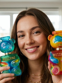 Lançada em 1983, Moschino aposta em Toy 2 Gummy e Yummy, novas fragrâncias femininas com frascos tie-dye únicos e inspiração em doces: lançamento de perfumes chega ao Brasil em parceria com a Fini