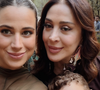 Claudia, Sophia e Luca no casamento da sobrinha da atriz
