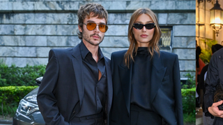 Casais estilosos! Sasha Meneghel e João Lucas investem em alfaiataria elegante, e Isadora Cruz aposta em look dark e texturizado com o namorado no Rio Fashion Week