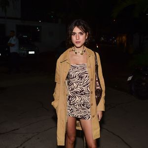 Flora Camolese em festa de confraternização da novela 'Dona de Mim', da TV Globo