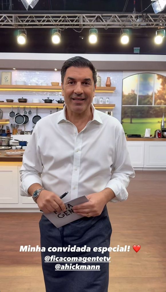 Volta de Edu Guedes contou com ninguém menos que Ana Hickmann, que deixou de estar no 'Hoje em Dia'