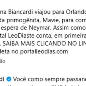 Bruna Biancardi negou as informações de Leo Dias: ‘Você como sempre passando informações erradas. Continue assim, credibilidade incrível’