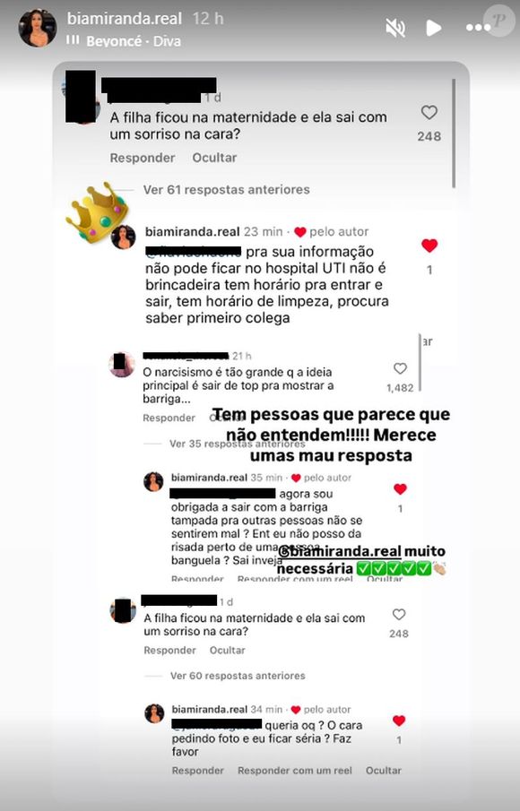 Bia Miranda foi detonada na web e rebateu as críticas