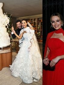 De bolo de 1,64 m aos looks de Thaeme, MC Guimê e outros famosos: 15 fotos do casamento de Thiago e Geórgia revelam os detalhes mais marcantes da luxuosa festa