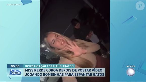 Gabrielly Vitória, Miss Araucária 2024, se desculpou após perder o título por vídeo no qual joga bombinhas na direção de gatos: 'Reconheço que ofendi pessoas sensibilizadas aos animais'