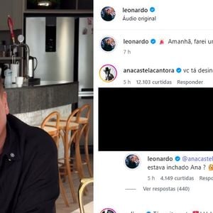 Ana Castela elogiou o rosto desinchado e Leonardo e o sertanejo rebateu a ex-nora