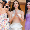 Vestidos de Demi Moore em Cannes: transparência esvoaçante, poá divertido e peplum de paetês marcam os looks da atriz de 63 anos na Riviera Francesa; veja