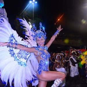 Ana Hickmann desfilou na Grande Rio, na noite de domingo, 7 de fevereiro de 2016