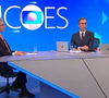 Renata Vasconcellos e César Tralli entrevistaram Romeu Zema em estúdio da Globo