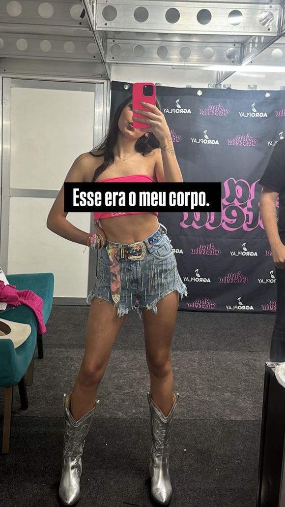 Ana Castela surgiu bem magrinha em fotos antes de seu dedicar aos treinos