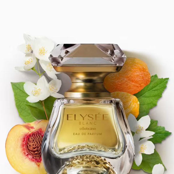 Com notas de framboesa, jasmim sambac e açúcar mascavo, o Elysée Blanc, do O Boticário, aparece como opção mais acessível inspirada em fragrâncias de luxo