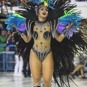 Mileide Mihaile fez sua estreia no Carnaval do Rio de Janeiro como musa da Grande Rio