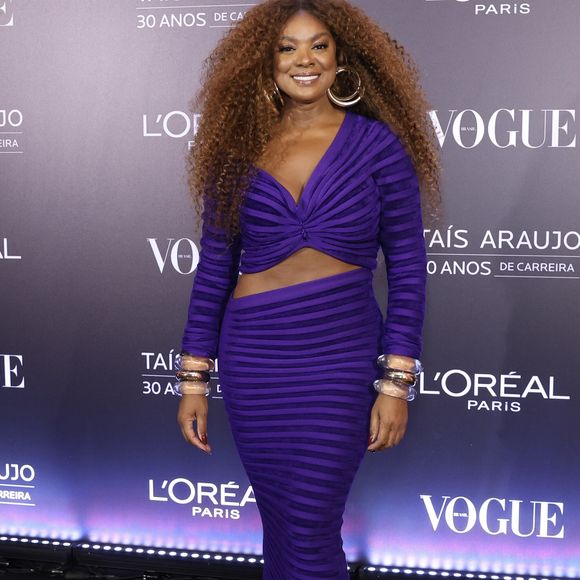 Cris Vianna elegeu um look poderoso para festa de Taís Araújo