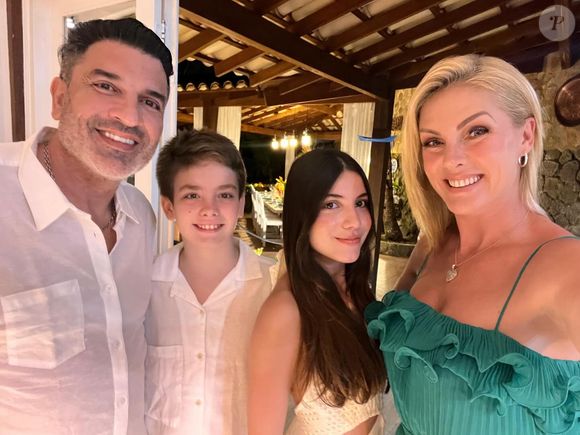 Ana Hickmann é mãe de Alezinho, de 12 anos, enquanto Edu Guedes é pai de Maria Eduarda, de 17 anos