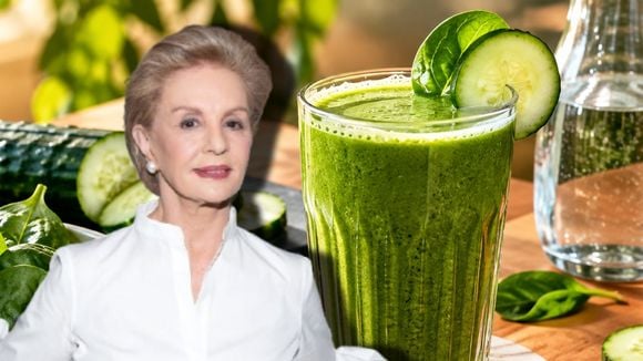 Com gengibre, pepino, água e espinafre: Carolina Herrera, aos 87 anos, dispensa Coca-Cola e toma esse smoothie saudável todos os dias; receita favorece a digestão e fortalece o sistema imunológico