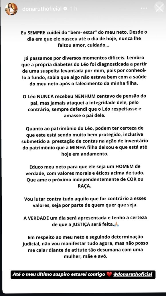 João Gustavo para a mãe: ‘Até o último suspiro estarei contigo’
