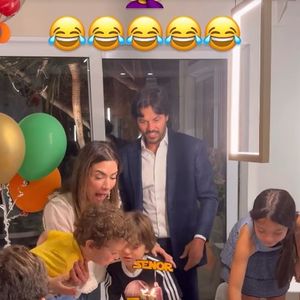 Filho de Rebeca Abravanel e Pato soprou a velinha do bolo de Senor, seu primo e filho de Patricia Abravanel