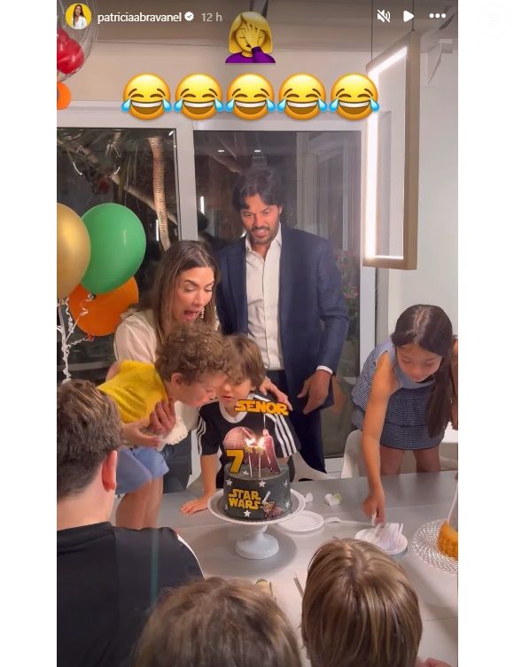 Filho de Rebeca Abravanel e Pato soprou a velinha do bolo de Senor, seu primo e filho de Patricia Abravanel
