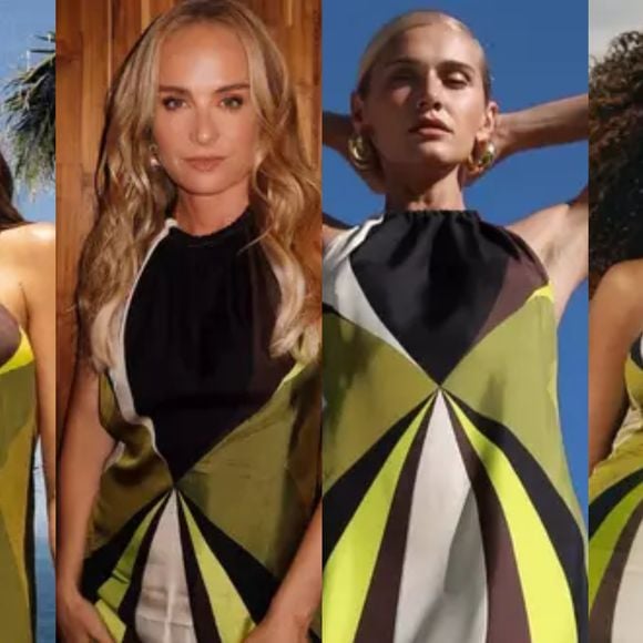 Em março, Angélica usou vestido da marca Emilio Pucci, que não está mais à venda e já foi visto anteriormente em Sabrina Sato, Cris Vianna e Celina Locks