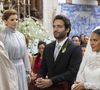 A novela ‘Vale Tudo’ exibe, nesta quinta-feira (10), os detalhes do casamento de Maria de Fátima (Bella Campos) e Afonso Roitman (Humberto Carrão)