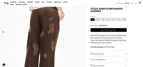 Ana Castela e Virgínia Fonseca usaram calça da TIG que custa R$ 1.690