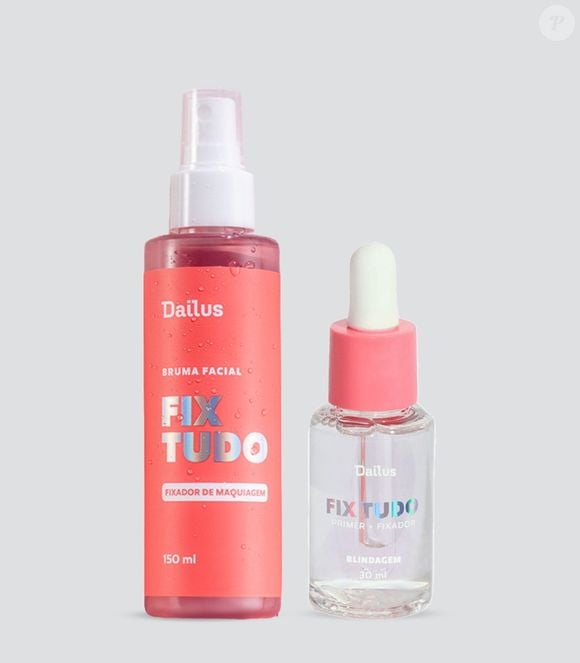 24. Kit Fix Tudo (Dailus) | R$ 116,89
Blindagem e bruma facial para preparar, fixar e prolongar a maquiagem.