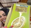 Camila Loures divulgou em seu perfil do Instagram, nesta quinta-feira (27), um vídeo em que prova um ovo de páscoa de pistache de uma marca de chocolates suiço