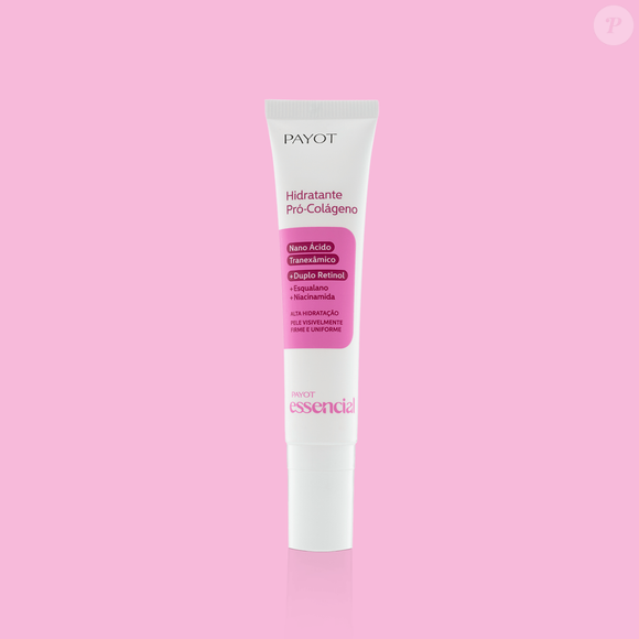 O Hidratante Pró-colágeno combina nano ácido tranexâmico, duplo retinol, esqualano e niacinamida, auxiliando na renovação celular e na melhora da textura da pele