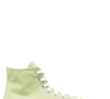 Com referências em verde menta, branco e preto, o Chuck 70 reúne cap toe bicolor, logo na lateral, bico arredondado e solado flat de borracha