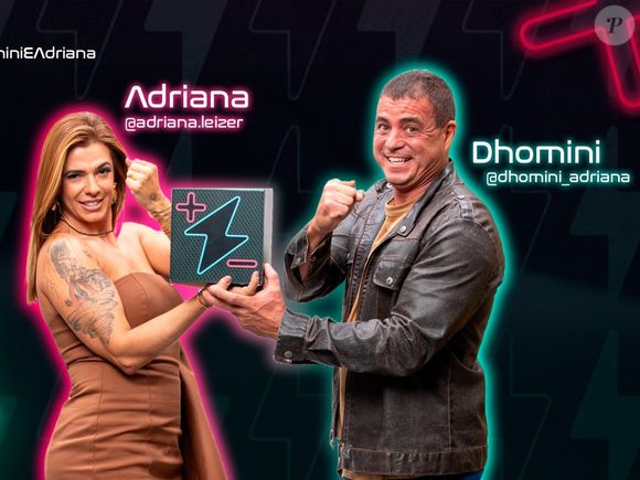 Dhomini e Adriana devem ficar no 'Power Couple Brasil 7' após a 6ª DR. Casal tem 39.43% dos votos para ficar, antes era 35.64%, na enquete Uol