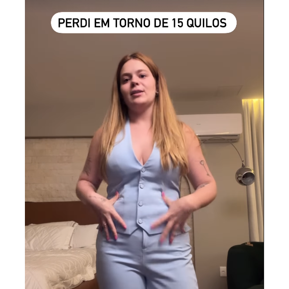 Para complementar, a influenciadora digital Viih Tube comentou que antes usava o manequim 44, e agora está no 40.
