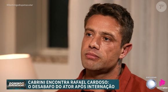 Rafael Cardoso contou ter começado a usar drogas aos 15 anos de idade