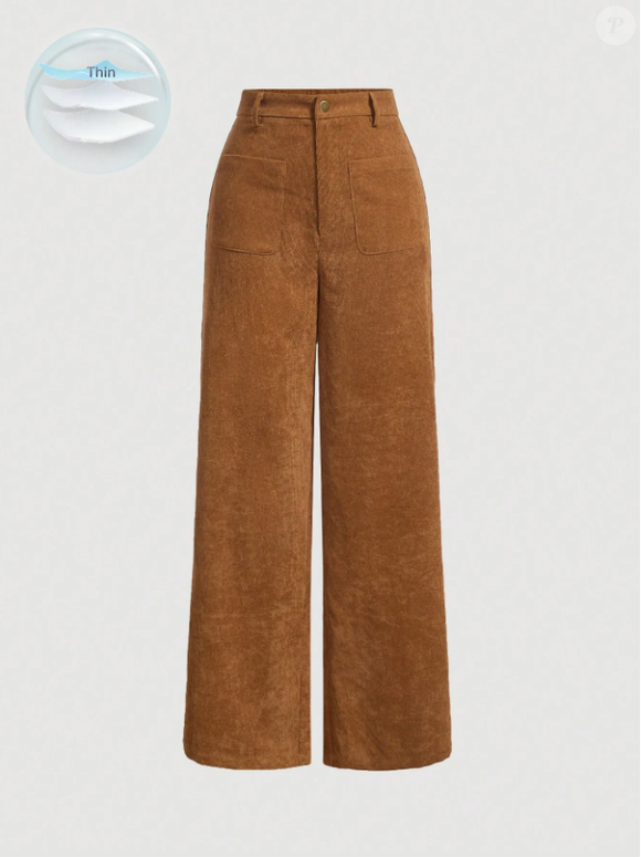 3. Mostarda: vibrante e cheia de estilo: Ousada e cheia de personalidade, a calça Shein em tom mostarda ilumina qualquer look de outono. O corte amplo e o caimento fluido valorizam o corpo sem abrir mão do conforto, ideal para quem ama se destacar; Sai por R$121,95