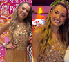 Dourado, pedrarias e franjas: look exclusivo de Patrícia Poeta levou 40 dias de trabalho artesanal para festa de 50 anos com samba, feijoada e famosos! Aos detalhes