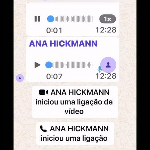 Alexandre Correa diz que achou o áudio em um antigo grupo de WhatsApp, onde estavam o ex-casal e uma colaboradora