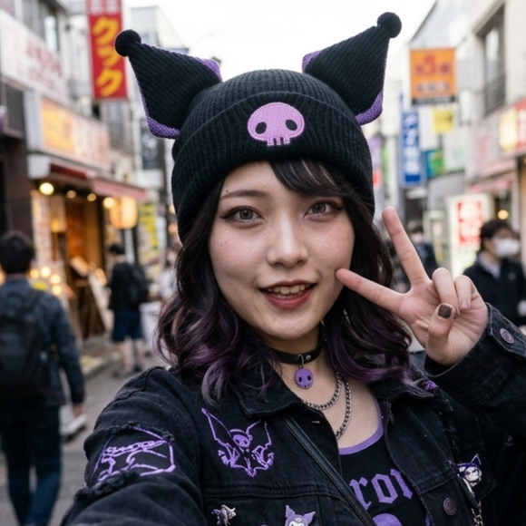 Os novos tênis da Converse envernizados na cor 'Kuromi' são supernostálgicos para quem viveu a fase emo nos anos 2000, com um toque romântico da Hello Kitty