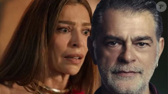 Arminda (Grazi Massafera) desmaia ao receber um bilhete de Rogério (Eduardo Moscovis).