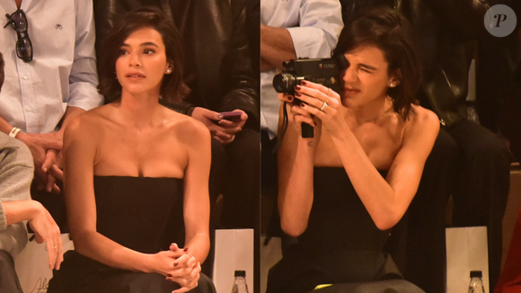 Com lente Canon 8.5 e zoom 25.5mm embutida: quanto custa essa câmera filmadora vintage da Bruna Marquezine? Item tech da atriz rouba a cena em desfile da marca de Sasha Meneghel