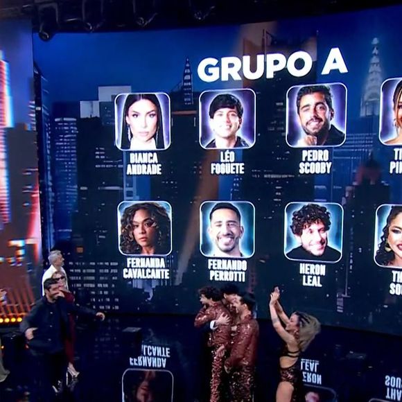 O grupo A do 'Dança dos Famosos 2026' é formado por Bianca Andrade, Leo Foguete, Pedro Scooby e Ticiane Pinheiro