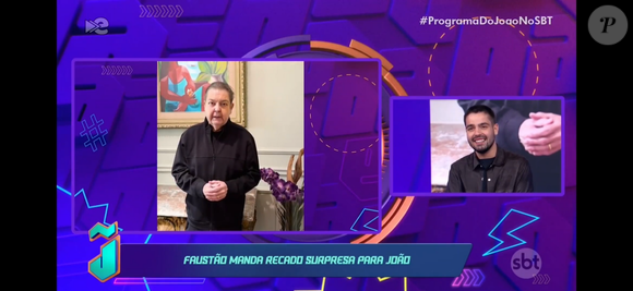 Afastado da TV desde 2023, Faustão gravou uma mensagem especial para celebrar o primeiro aniversário do 'Programa do João'