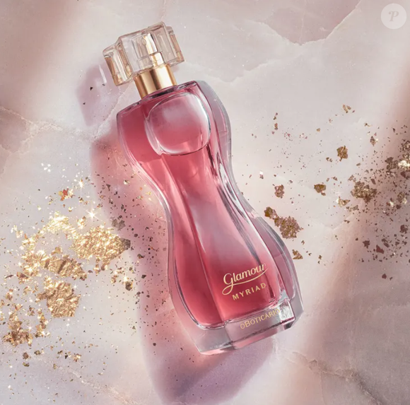 O Perfume nacional feminino Glamour Myriad, Desodorante Colônia, de O Boticário.