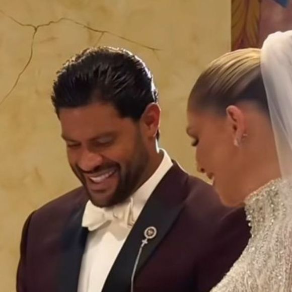 Hulk e Camila Ângelo se casaram primeiramente na igreja