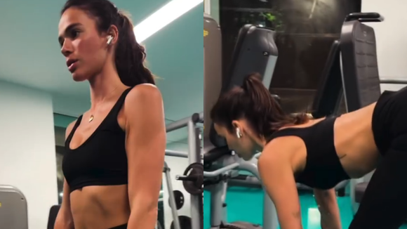 Em busca do 'shape de antes do Carnaval', Bruna Marquezine exibe elasticidade em treino para glúteo e coxas