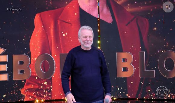 Jonas Bloch apareceu de surpresa no palco do 'Domingão'