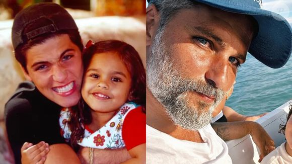 Antes e depois dos galãs da Globo: Bruno Gagliasso, ainda novinho, na novela 'As Filhas da Mãe', de 2001. Hoje ele é um galã e tanto